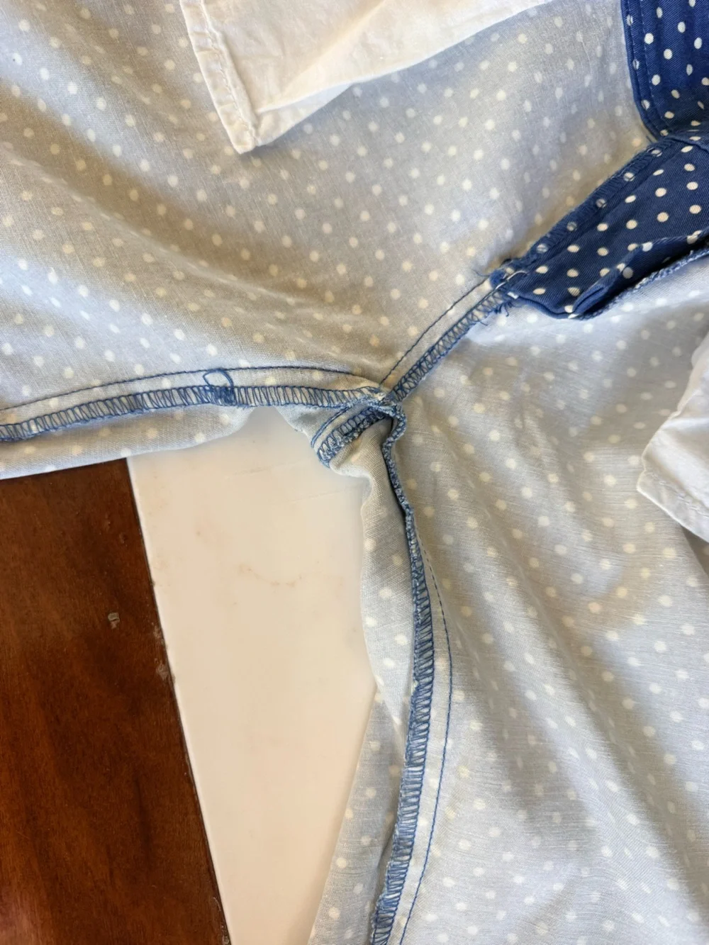 Mini Boden Big Girls Capri Pants Adjustable Waist Blue Polka Dot Jeans Size 14Y